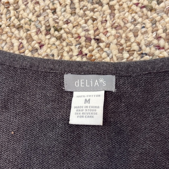 Delia’s Gray Knit Babydoll Top With Empire Waist. Medium - Picture 5 of 9